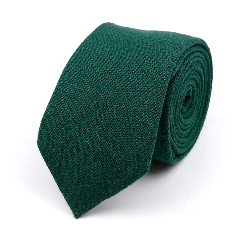 ZACK-Emerald Green Necktie for Men, Formal Wedding Skinny Necktie