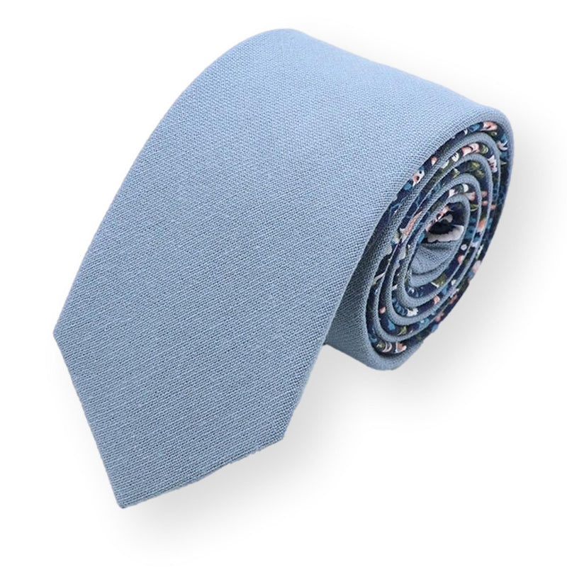 JERRY-Sky Blue Tie for Men, Sky Blue Necktie for Wedding
