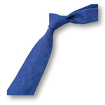 JUSTIN-Blue Necktie for Men, Skinny Tie for Wedding