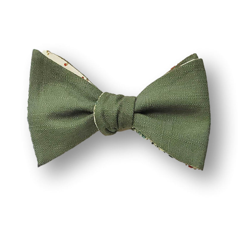 SAGE Bowtie-Sage Green Bowtie for Men, Floral Solid Self Tie Bowtie