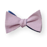 RAE Bowtie-Pink and Blue Solid Self Tie Bowtie, Cotton Wedding Necktie