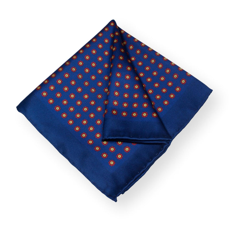 LUCA-Blue Silk Pocket Square, Designer Men's Suit Pocket Square