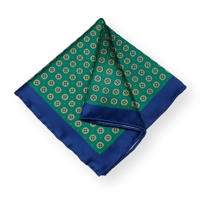 ARI-Green, Blue Floral Pocket Square, Pocket Squares for Men's Suits