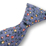 SESENDRO-Wedding Floral Necktie for Men, Vintage Style Cotton Skinny Necktie