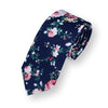 ALICE-Mens Floral Necktie, Summer Cotton Necktie For Men