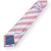 OLIVER-Pink Striped Tie for Men, Skinny Necktie for Wedding