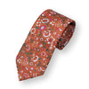 LIAM-Orange Flower Tie for Men, Orange Necktie for Wedding