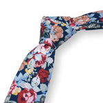 LUNA-Flower Necktie for Men, Skinny Tie for Wedding