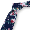 ALICE-Mens Floral Necktie, Summer Cotton Necktie For Men