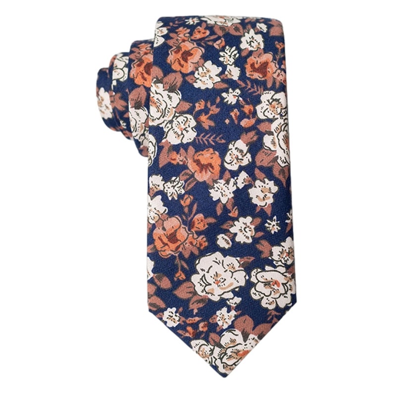 OZIL-Mens Cotton Floral Necktie, Wedding Grooms Necktie