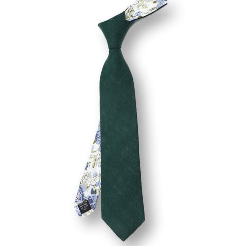 EMERALD-Emerald Green Necktie, Handmade Cotton Necktie For Men