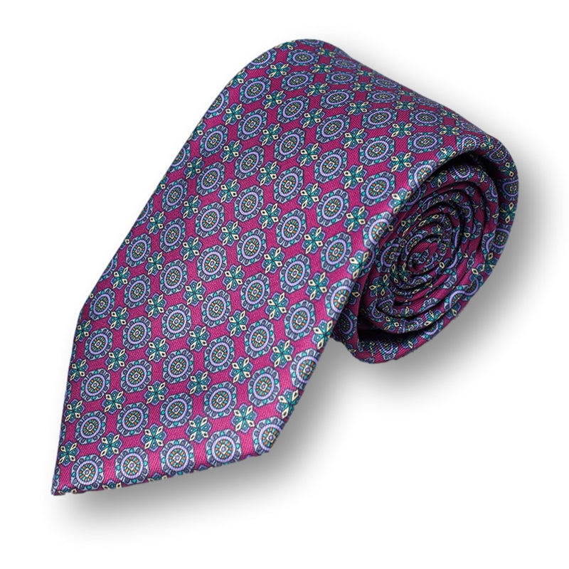 LUCA-Purple Flower Tie for Men, Purple Tie for Wedding